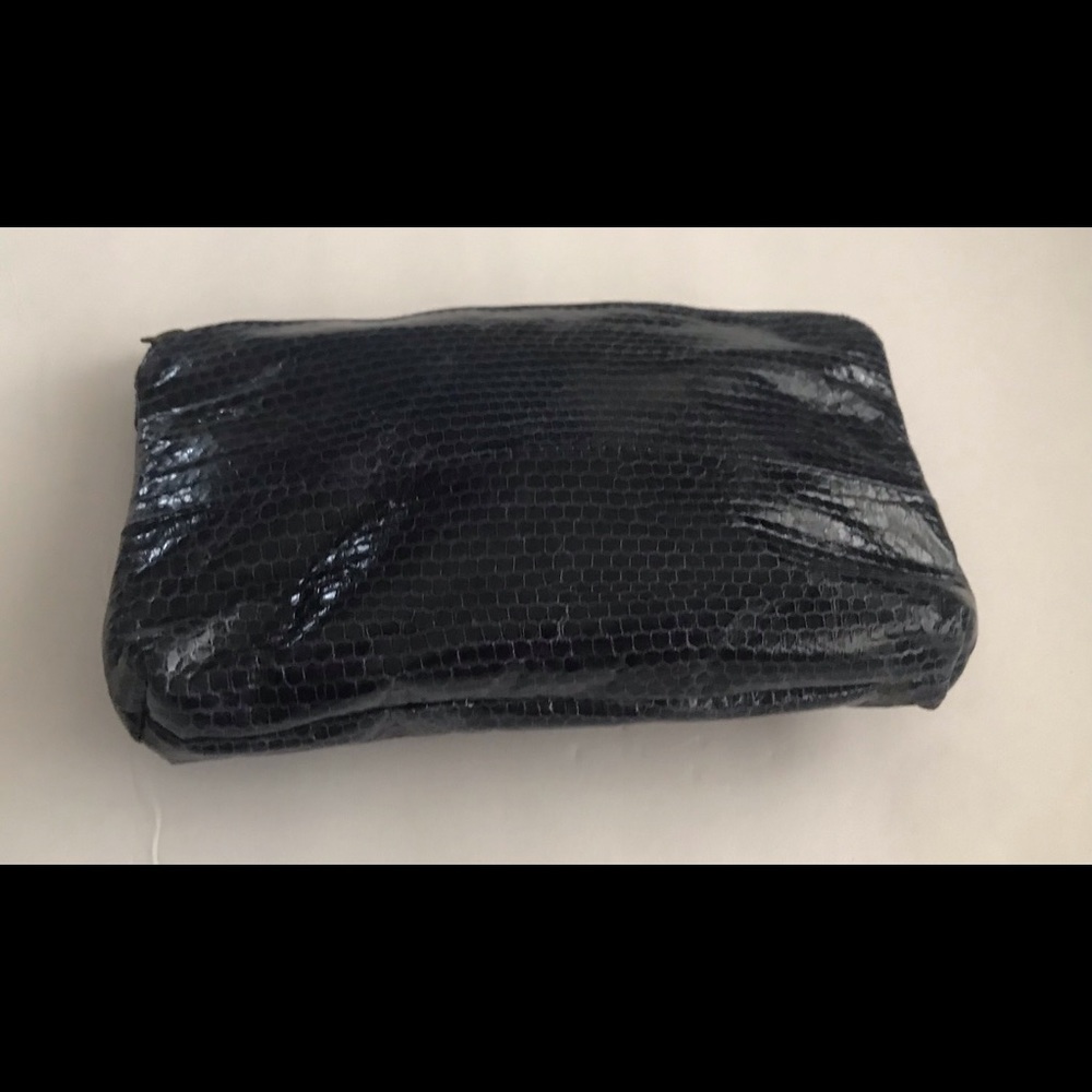 New Jim Thompson Small Clutch Dark Blue Snakeskin